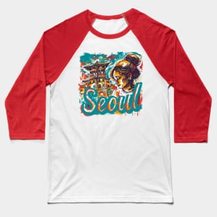 Seoul Retro South Korea t-shirt Baseball T-Shirt